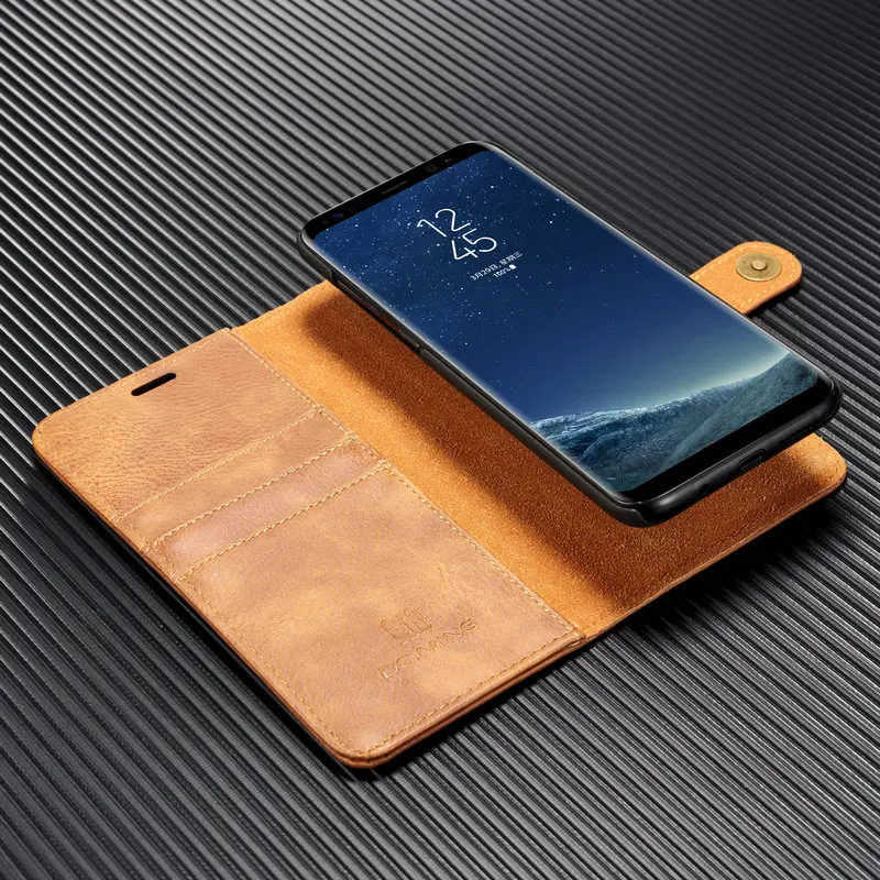 DG. MING винтажный Чехол кошелек для Samsung Galaxy S8 Plus 2в1 Магнитный съемный кожаный чехол