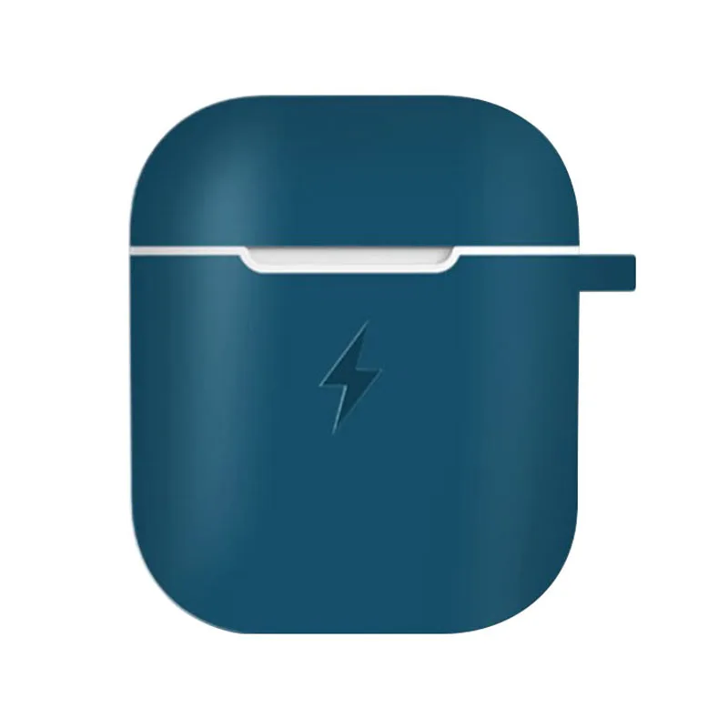Blue Case Чехол для беспроводного зарядного устройства Airpods, совместимый с любым беспроводным зарядным устройством для Airpod, защитный чехол для беспроводного зарядного устройства - Тип штекера: Blue Case