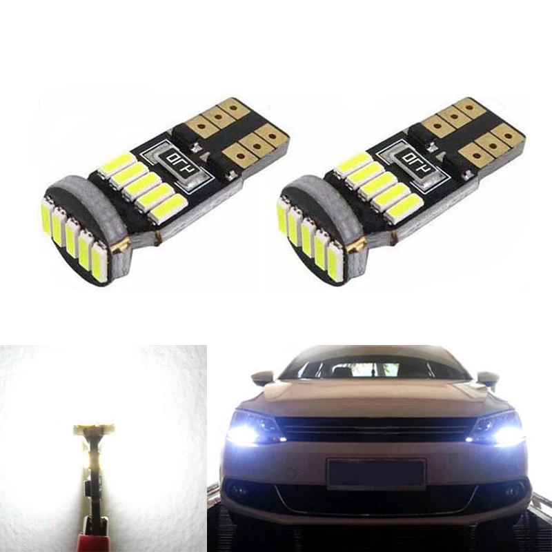 2 шт. Автомобильные светодиодные лампы Canbus T10 W5W для Volkswagen Polo Passat b5 b6 CC Golf 4 5 6 7 mk6
