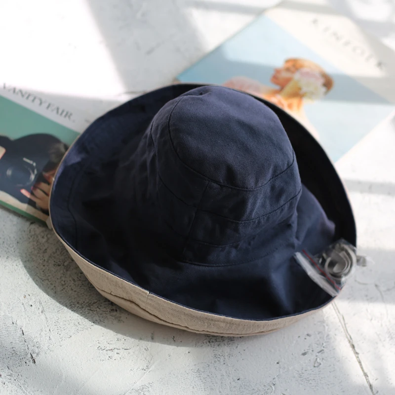 Large Brim Foldable Summer Hats For Women Cotton Flower UV Protect Visor Beach Sun Hat Sonnenhut | Аксессуары для одежды