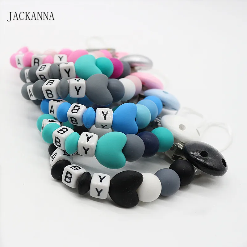 Персонализированная цепочка для детской соски Детские пустышки зажимы