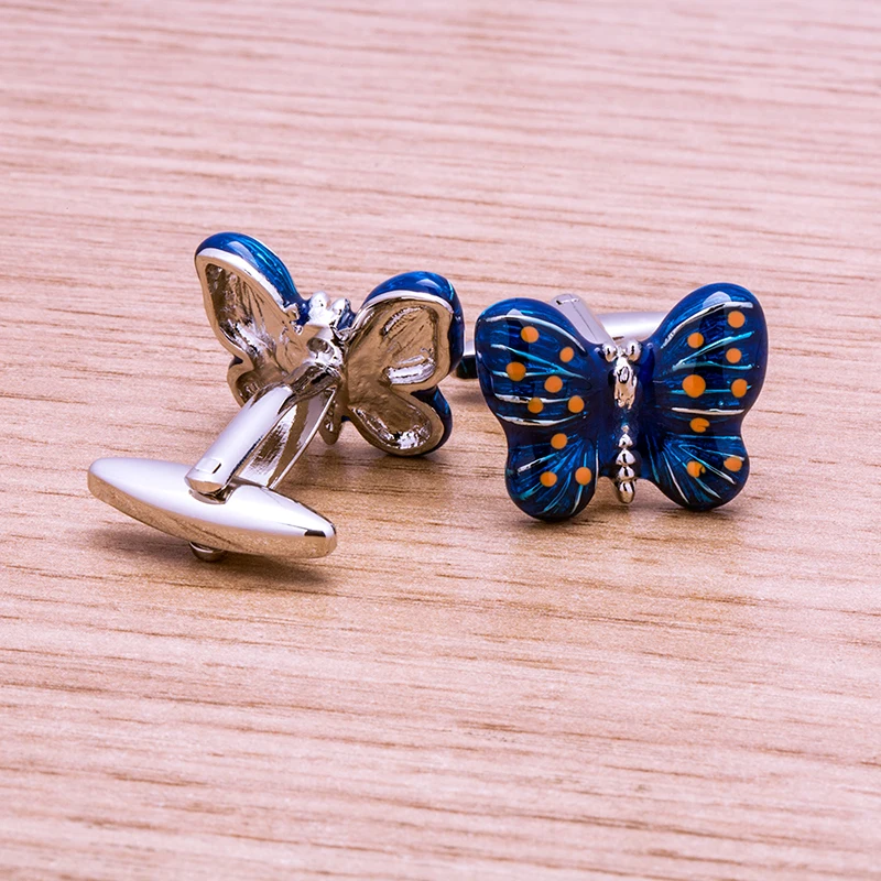 KFLK запонки для мужских рубашек запонки с животными бабочками cbutton высококачественные брендовые пуговицы Модные Свадебные