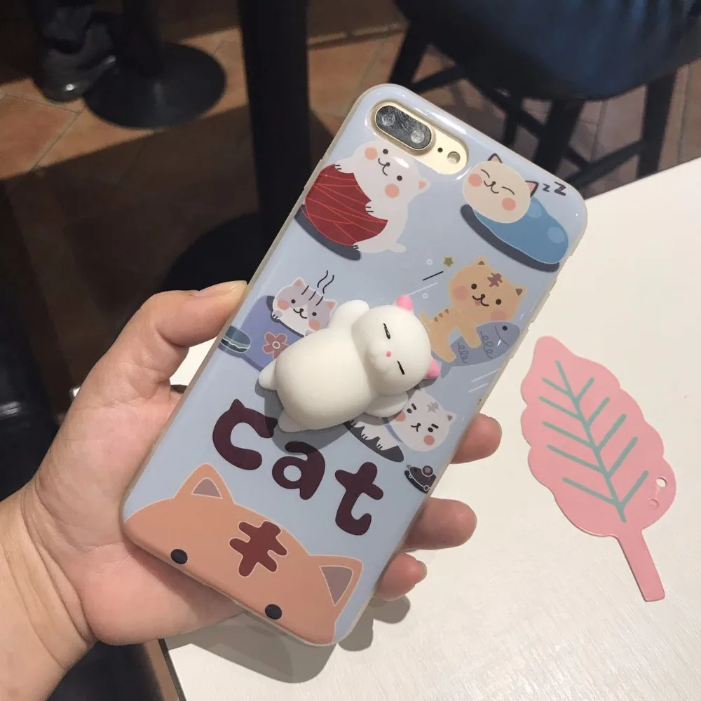 10 шт./лот JKing мягкими телефон чехол для iPhone 5S 6 S 3D Симпатичные мягкие силиконовые