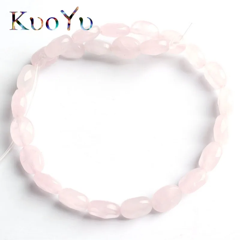 Pink Crystal 6x8 м натуральный граненый смешанный овальной формы Агаты тигровый глаз бирюзовые бусины Свободные разделительные бусины для самостоятельного изготовления ювелирных изделий браслет 7,5" - Цвет: Pink Crystal