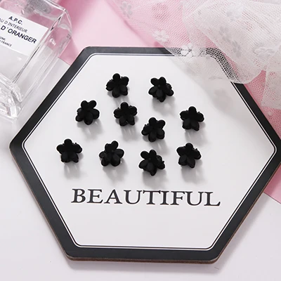 Black 10PCS 10 шт./лот милые разноцветные вишни для девочек маленькие когти для волос Принцесса Милая заколка для волос шпильки для волос повязка для волос Детские аксессуары для волос - Цвет: Black 10PCS