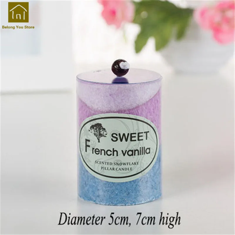 Blue 5x7cm Столб ароматическая свеча креативные букеты Anniversaire Velas домашний Докер воск свечи Свеча Ароматические Буги Mariage JKK148 - Цвет: Blue 5x7cm