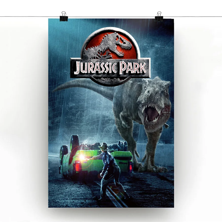 Customized Prints Jurassic Park Movie Poster Wall Art Canvas Cloth Paintings For Living Room Decor | Дом и сад
