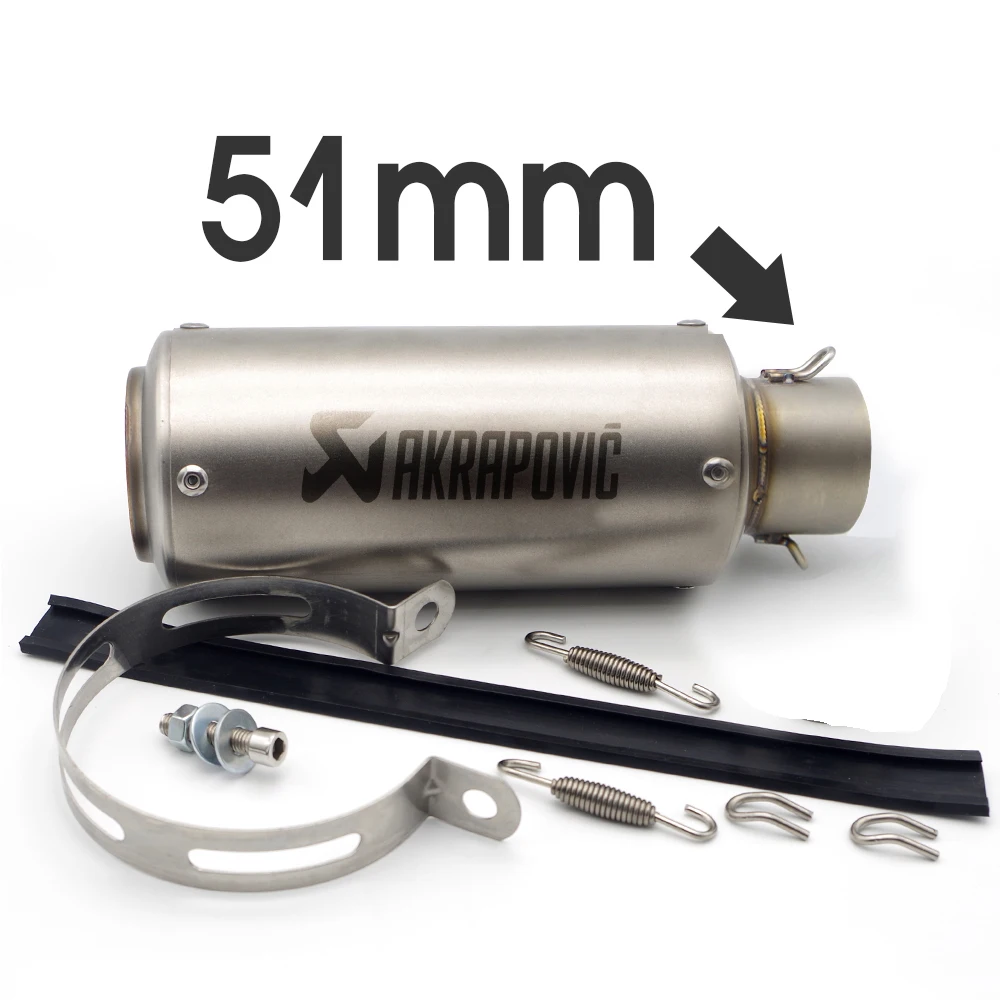 Akrapovic выхлопной мотоцикл дБ убийца 51/61 мм для honda cbr 1000rr 2008 suzuki gsxr 1000 portatarga suzuki boulevard yamaha r6 - Цвет: C Laser mark 51mm