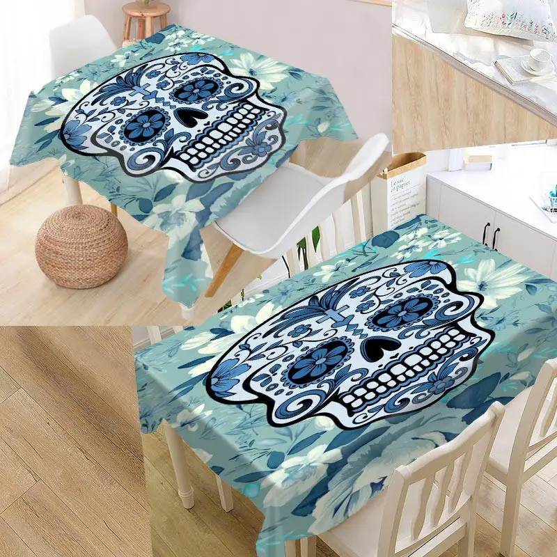 tablecloth Shunqian пользовательские череп скатерть квадратная/прямоугольная Свадебная скатерть покрытие для телевизора чайная скатерть - Цвет: tablecloth