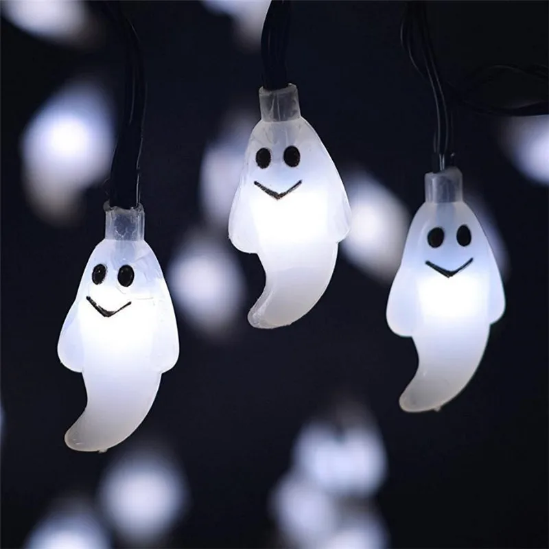 1,2 м 10LED Ghost гирлянды для Хэллоуина вечерние гирлянды для хэллоуина украшения для Хэллоуина окно дисплей M3
