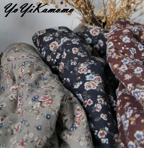 YoYiKamomo Цветочные женские парки Осень Зима хлопок лен винтажная хлопковая