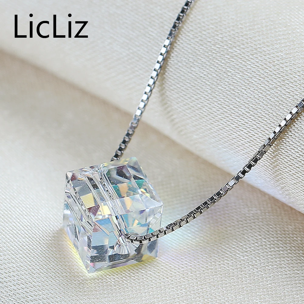 Женское Ожерелье чокер из серебра 925 пробы с кристаллами|pendant necklace|pendant necklaces