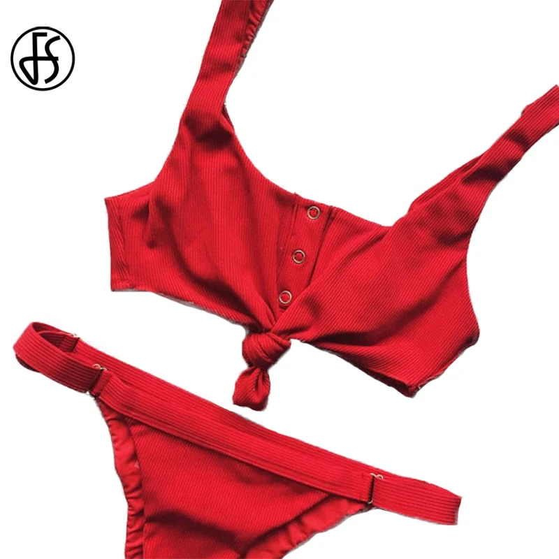 FS бандажный бандаж купальник для женщин комплект треугольных бикини бразильский