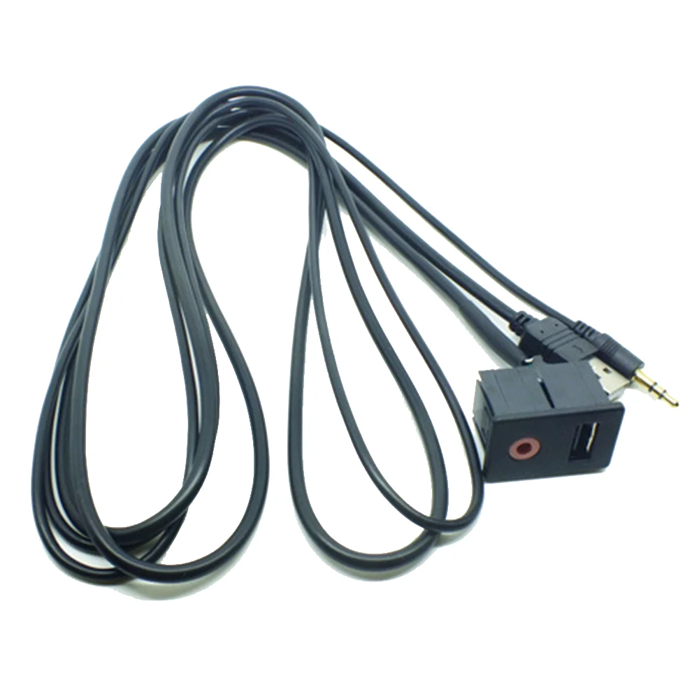 3 5 мм аудио разъем 1 м USB кабель адаптер переключатель AUX расширение монтажная