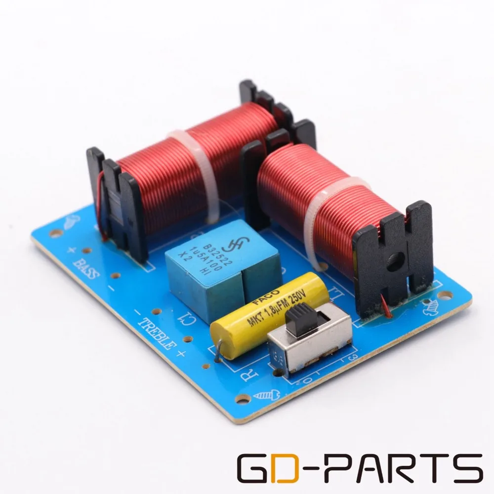 GD PARTS 1 шт. 2 полосный аудио динамик кроссовер с делителем частоты тройной басовый