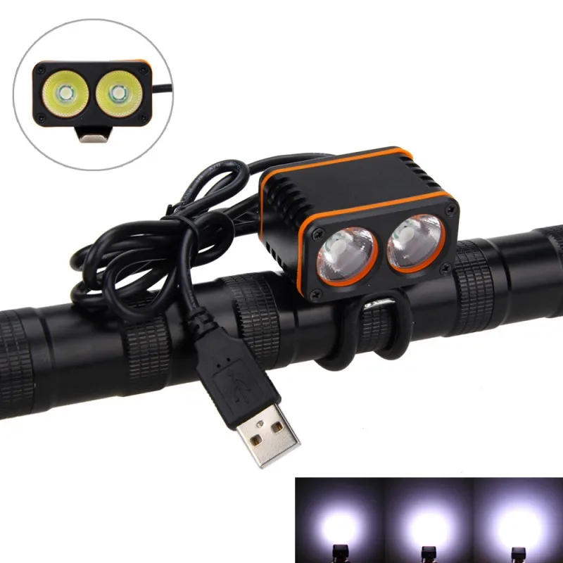USB Charing LED велосипедный фонарь 10000LM 2 * XM L T6 светодиодный передний фара для
