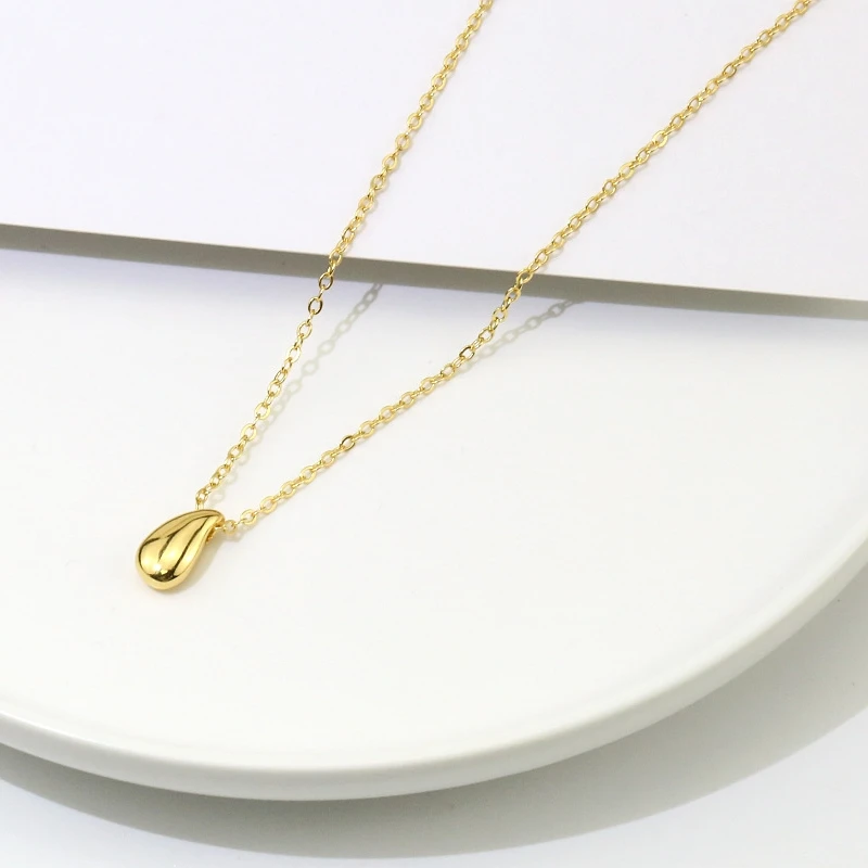 2019 New Fashion Silver Gold Water Drop Pendant Necklace For Women Ladies Girls Birthday Party Gifts Jewelry Wholesale | Украшения и