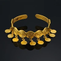 vintage coin cuff bracelets bangles for women islam muslim arab coin money sign gold color middle eastern jewelry