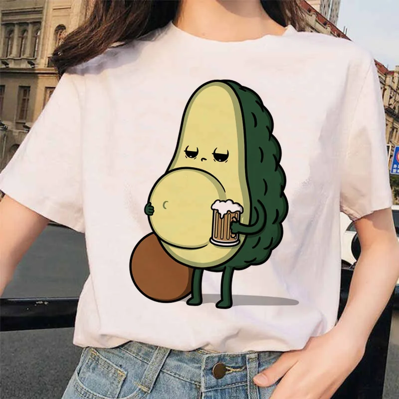 Авокадо Футболка женская kawaii vegan femme Топ футболки футболка уличная одежда с графическим принтом 90s одежда гранж Женская harajuku футболка