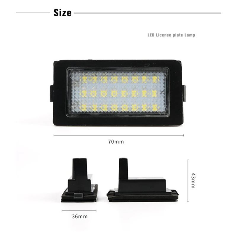 Лампы светодиодные KEYECU супер белсветодиодный 12 В 6500 К 3528 24SMD для BMW E38|Корпус| |