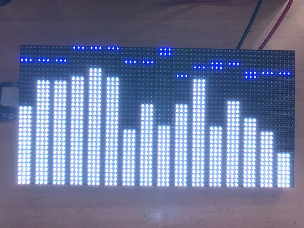 Профессиональный полноцветный RGB анализатор спектра музыки AS3264 усилитель