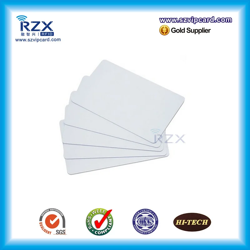 

free shipping 10pcs PVC printable blank white card