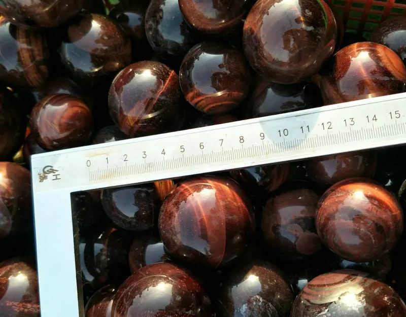 3 шт. натуральный красный тигровый глаз кварцевый кристалл шар сферы