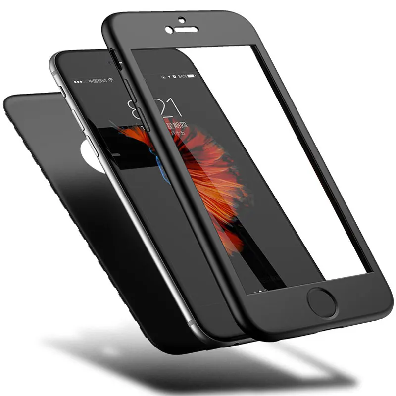 Матовый чехол для телефона из ТПУ с полным покрытием 360 градусов Apple iPhone 6 7 6S Plus