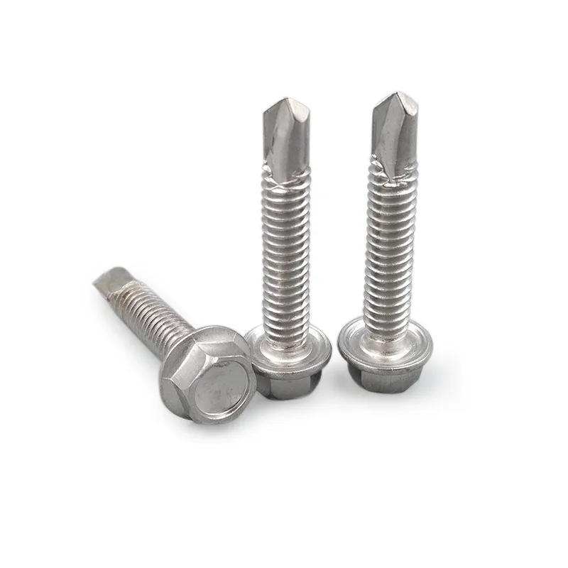 

ST4.2 ST4.8 STAINLESS STEEL 410 Roofing Tapping Screw Self Drilling Sheet Hexagon Head Drilling Screws With Thread