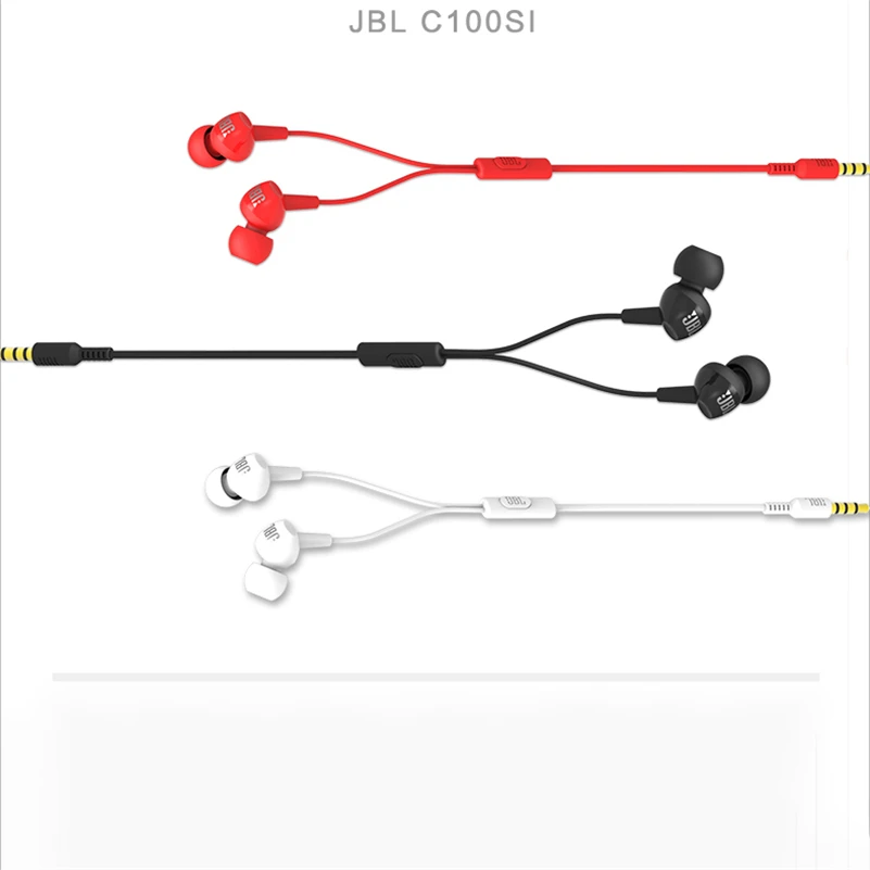 JBL C100Si, проводные наушники, Fone De Ouvido, Jbl, стереогарнитура, динамические наушники с громкой связью, наушники с микрофоном, Бас-гарнитура
