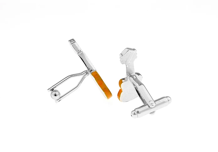 Желтые запонки для гитары iGame латунный материал бесплатная доставка|guitar cuff links|cuff