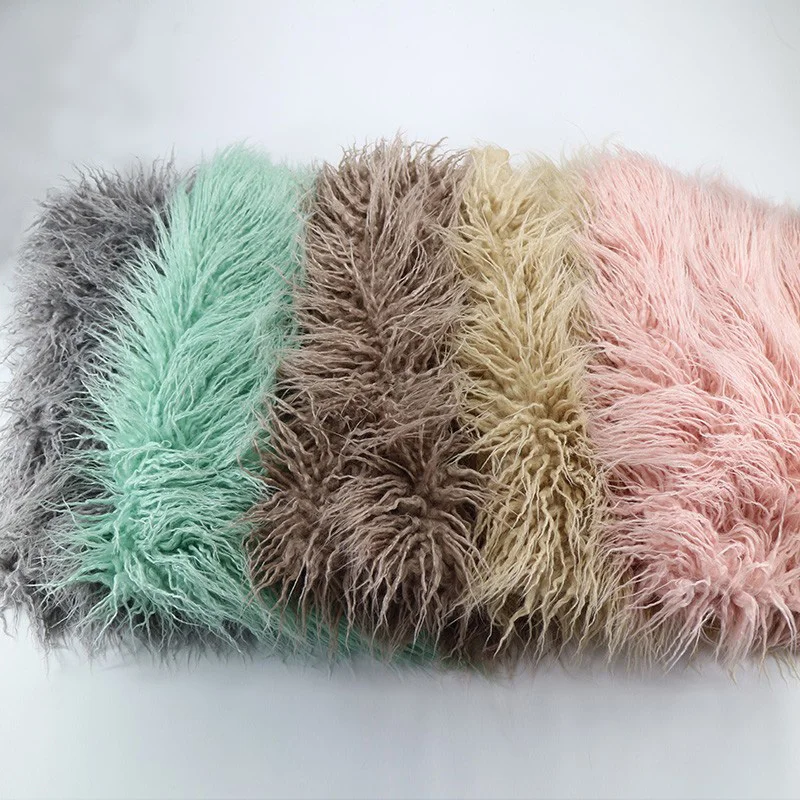 Реквизит для фотографии новорожденных Одеяло s мягкие длинные меховые плюшевые