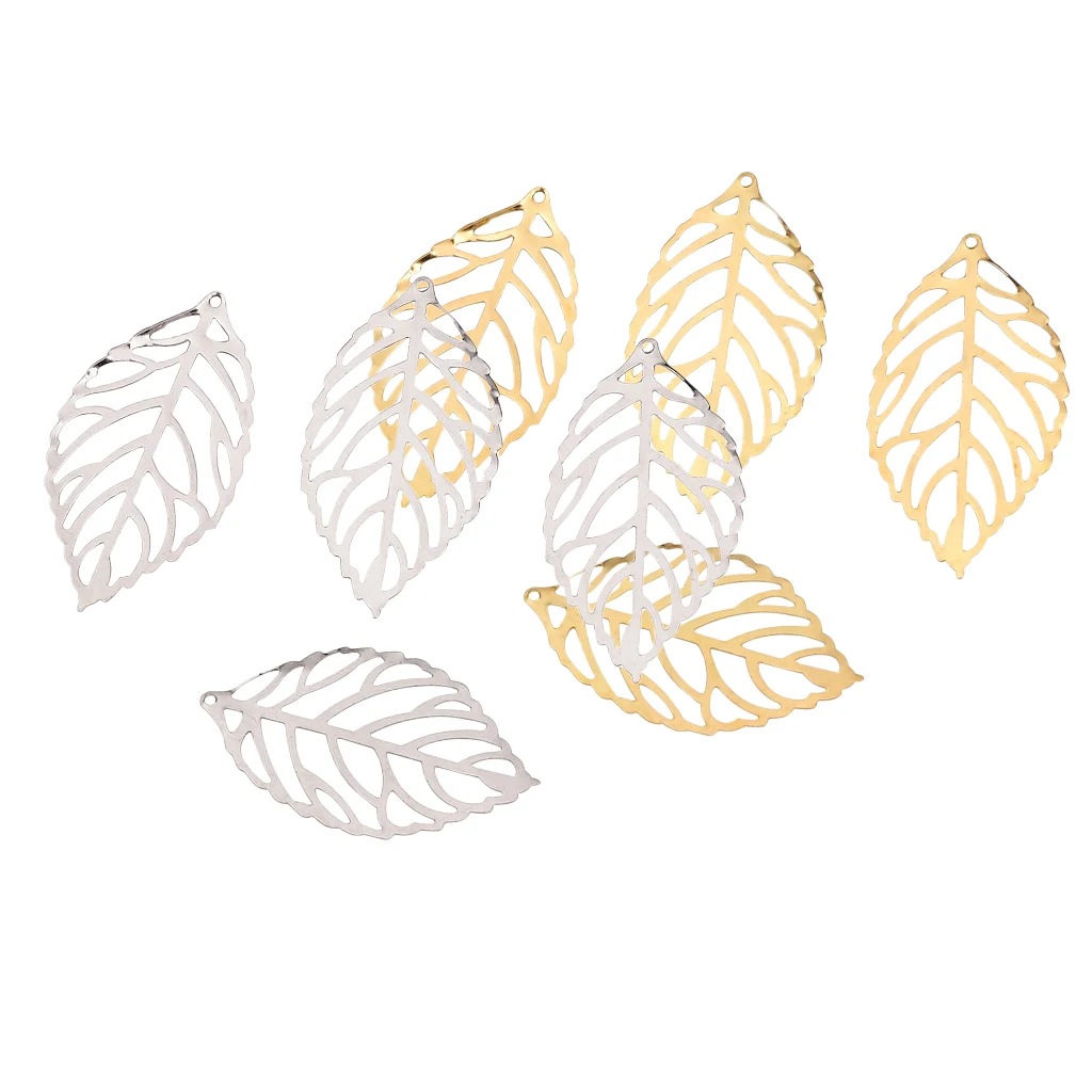 200 шт. сплавные филигранные подвески в виде листьев Кулоны для изготовления