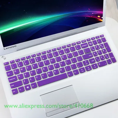 Purple Силиконовый защитный чехол для клавиатуры 15,6 дюймов для lenovo Ideapad 300 17 300-17 700 700-15 700-17 500S-15 Idea pad 700-15ISK - Цвет: Purple