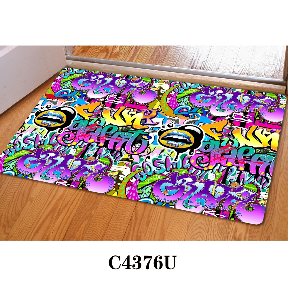 HUGSIDEA 3D коврик с принтом граффити для входной двери коврики гостиной кухни