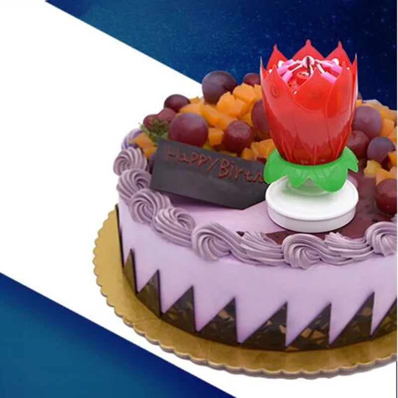 Креативные вращающиеся музыкальные романтические свечи волшебный хрустальный