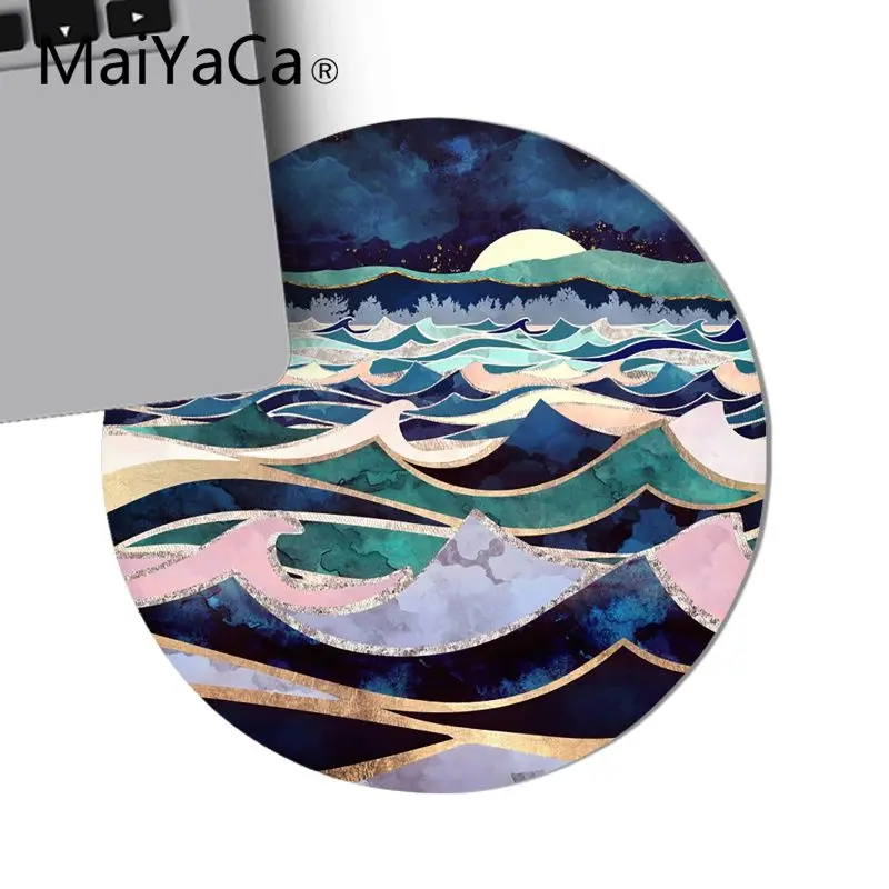20x20cm MaiYaCa Индиго горы офисных мышей геймер мягкий круглый коврик для мышки с аниме Новые супер мило игровой коврик для Мыши для ноутбуков Gamer - Цвет: 20x20cm