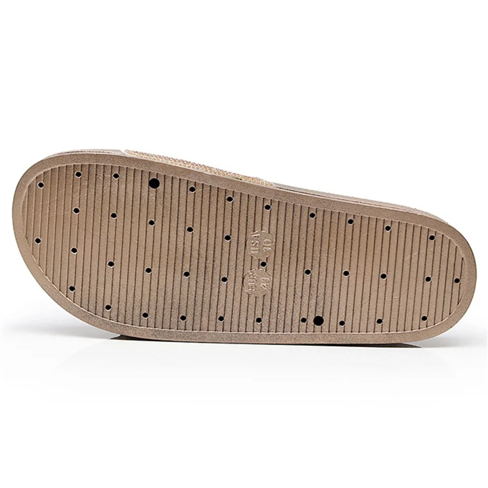 Женские шлепанцы с блестящими стразами повседневные пляжные женская обувь лето