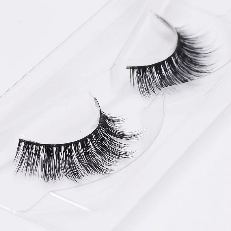 3D норковые ресницы настоящие ручной работы перекрестные индивидуальная полоса