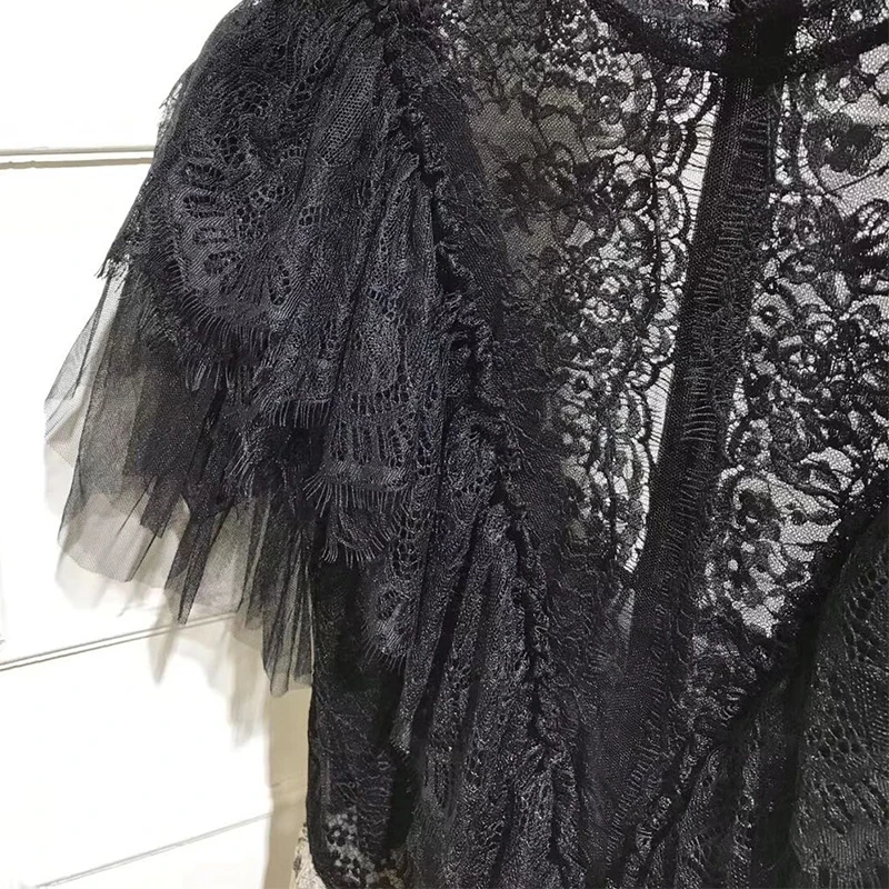 2019 дизайнерское винтажное лоскутное женское Макси платье с коротким рукавом и