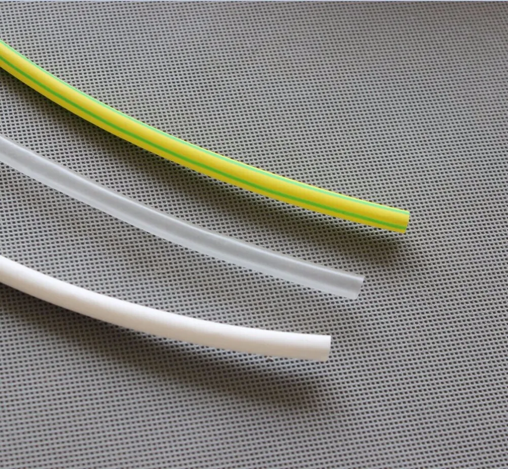 (1 м/лот) Внутренний диаметр 6 мм желтые и зеленые двухцветные термоусадочные