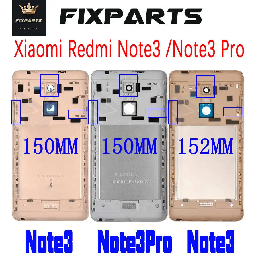 Новые Xiaomi Redmi Note 3 150 мм/152 мм Батарея крышка Pro сзади двери корпус случае Глобальный