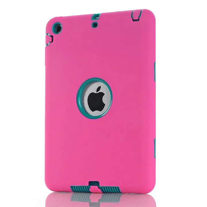 Rose Blue Для iPad Mini 1/2/3 retina чехол 3 in1 анти-скольжения гибридный защитный Heavy Duty Прочный противоударный сопротивления Обложка для iPad мини - Цвет: Rose Blue