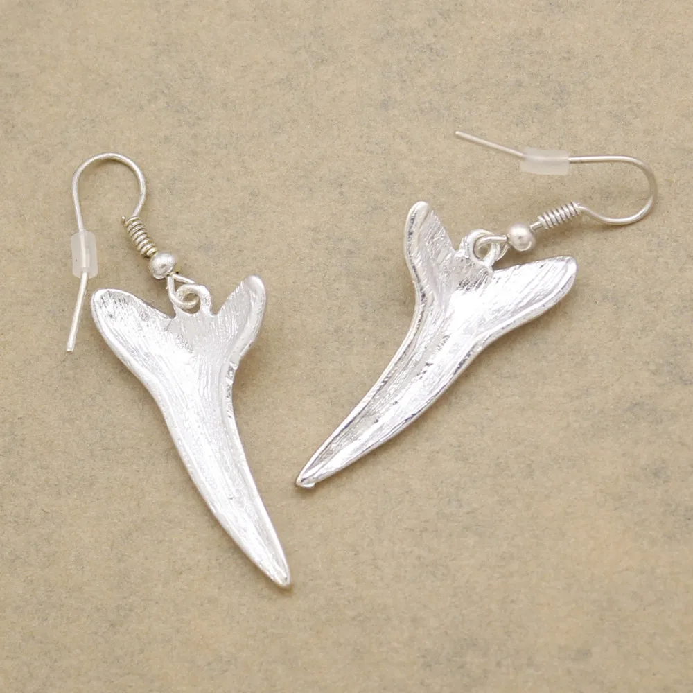 Polish Shark Fang Tooth Tusk Dangle Earrings Wicca Fancy Dress Costume Sanskrit Women Oorbellen Orecchini Jewelry Gift | Украшения и