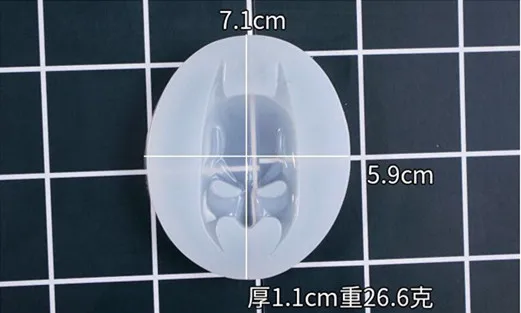 Batman mask Флеш-накопителей “Мстители” League Superman Spiderman Batman Маска Силиконовой смолевой форма из жидкого прессформу эпоксидной смолы Прозрачная форма ювелирные изделия Рождественский подарок-украшение - Цвет: Batman mask