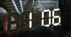 Творческий 3D 4 цифровой светодиодный будильник светодиодный стол настенные часы, таймер, украшения для дома, 12/24 часа будильник Дисплей Новинка освещение - Испускаемый цвет: Белый