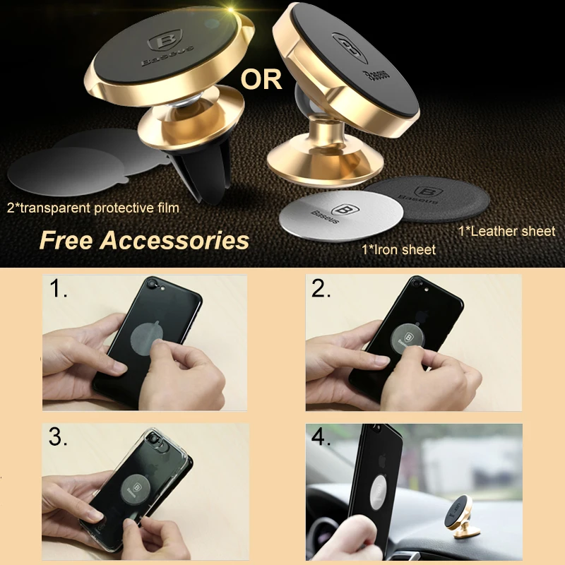 baseus magnetic car holder for phone universal holder cell mobile phone holder stand for car air vent mount gps car phone holder free global shipping