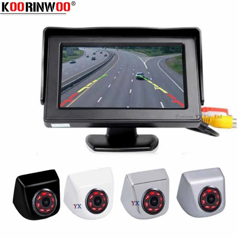 Koorinwoo HD 4 3 видео цифровой монитор для автомобиля с CCD 8 ИК подсветкой камера
