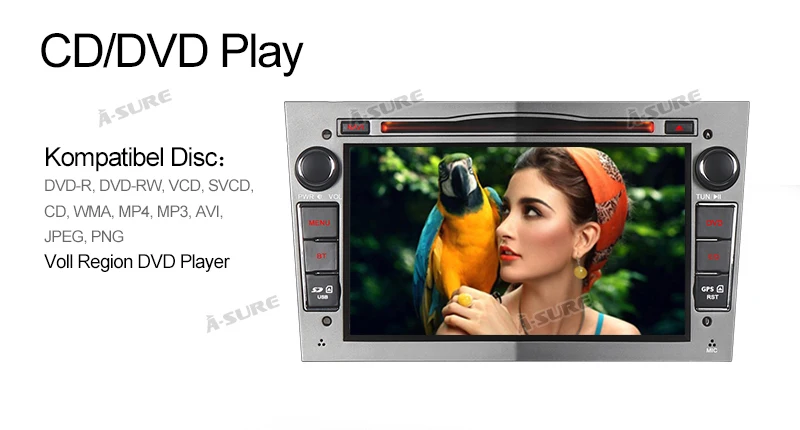 A-Sure 2 din 16GB rom Автомобильный мультимедийный радио gps dvd-плеер стерео навигация для OPEL Antara Vectra Zafira Astra Meriva Vivaro