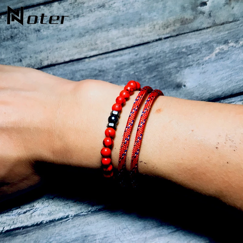 Noter 2 шт браслет Homme модный регулируемый плетеный зонтик веревка Braclet натуральный 6